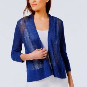 Alfani Mixed Stitch Open Front Cardigan Sweater NWT